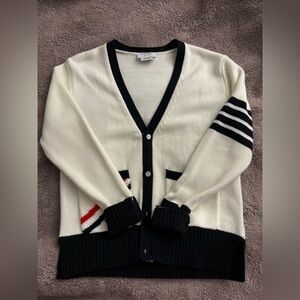 Thom Browne Cream and Black Knitwear